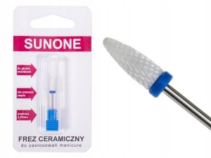 Sunone Frez ceramiczny stożek średni do manicure & pedicure - niebieski