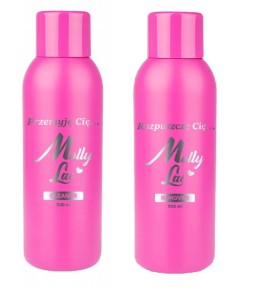 Zestaw płynów Molly Lac - Cleaner odtłuszczacz 500ml Remover aceton 500ml
