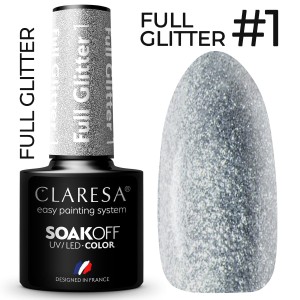 Claresa Full Glitter 1 kolorowy lakier hybrydowy 5g