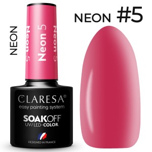 Claresa Neon 5 kolorowy lakier hybrydowy 5g