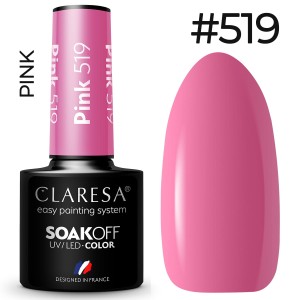 Claresa Pink 519 kolorowy lakier hybrydowy 5g