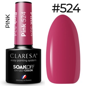 Claresa Pink 524 kolorowy lakier hybrydowy 5g