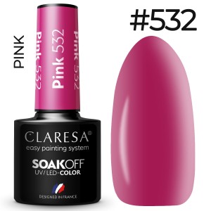 Claresa Pink 532 kolorowy lakier hybrydowy 5g