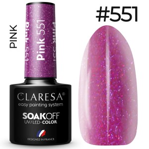 Claresa Pink 551 kolorowy lakier hybrydowy 5g