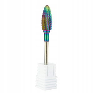 Profesjonalny frez kobaltowo-wolframowy tęczowy model Flame 1 M 3/32" stożek nr 1 Unicorn