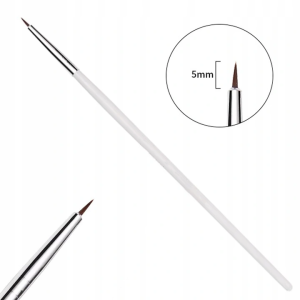 Pędzelek do zdobień Nail Art Brush #000 5mm biały