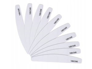10x PILNIK do paznokci ŁÓDKA ZEBRA 180/240