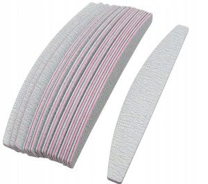 100x PILNIK do paznokci ŁÓDKA ZEBRA biały 100/180