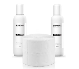 Sunone 2x100ml płyny Cleaner Aceton Waciki 250szt