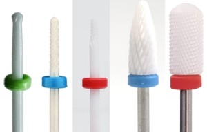 Zestaw 4+1 FREZ CERAMICZNY paznokcie stożek walec