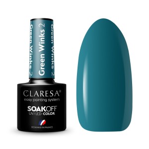 Claresa Green Winks 2 kolorowy lakier hybrydowy 5g