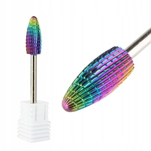 Profesjonalny frez kobaltowo-wolframowy tęczowy model Flame 2 M 3/32" stożek nr 2 Unicorn