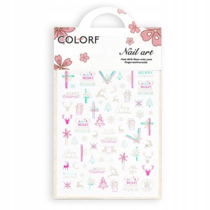 Naklejki do paznokci cienkie samoprzylepne świąteczne Colorf CY-026