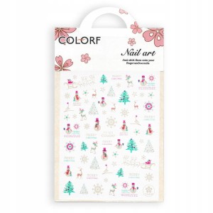 Naklejki do paznokci cienkie samoprzylepne świąteczne Colorf CY-021