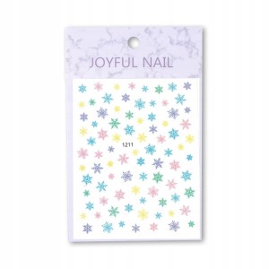 Naklejki do paznokci cienkie samoprzylepne świąteczne Joyful Nail nr 1211