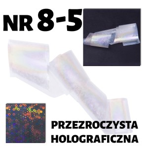 Folia transferowa przezroczysta holograficzna 100 cm 8 nr 5