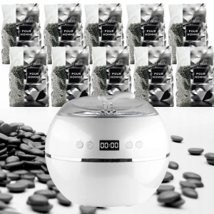 Zestaw do depilacji ItalWax 10x wosk 1kg Pour Homme czarny + podgrzewacz