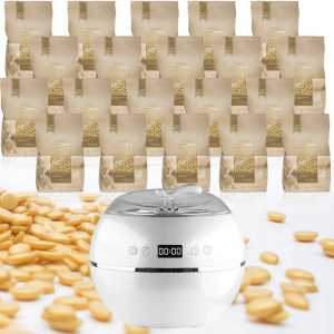 Zestaw do depilacji ItalWax 20x wosk 0,5kg White Chocolate biała czekolada + podgrzewacz