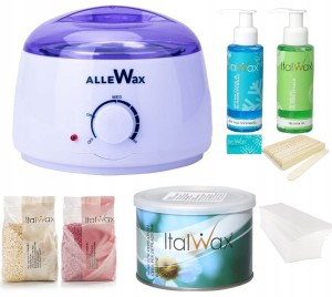 Zestaw do depilacji ItalWax podgrzewacz + 3x wosk + 2x żel + talk + paski + szpatułki