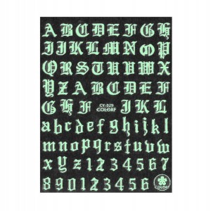 Naklejki do paznokci cienkie samoprzylepne świecące w UV Colorf CY-029