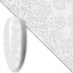 Folia transferowa do zdobień paznokci 80 cm White nr 15