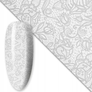 Folia transferowa do zdobień paznokci 80 cm White nr 12