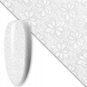 Folia transferowa do zdobień paznokci 80 cm White nr 10