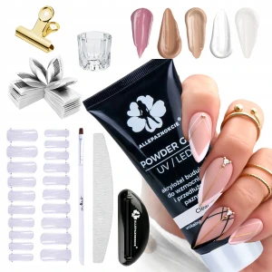 Zestaw do akrylożelu Powder Gel Clear 30 ml akcesoria