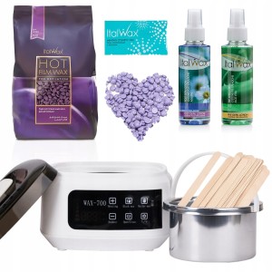 Zestaw do depilacji podgrzewacz AX-700 + wosk twardy Plum 500g + preparaty + szpatułki
