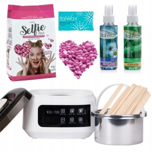 Zestaw do depilacji podgrzewacz AX-700 + wosk twardy GloWax 400g + preparaty + szpatułki