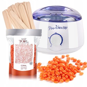 Zestaw do depilacji WOSK CORAL 250g podgrzewacz