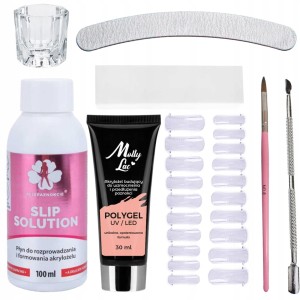 Zestaw akrylożelowy XXL Molly Lac Poly Gel 30g + akcesoria