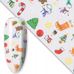 Folia transferowa do zdobień paznokci świąteczna Christmas #20