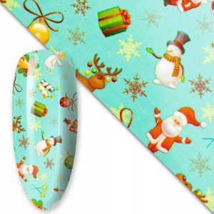 Folia transferowa do zdobień paznokci świąteczna Christmas #31