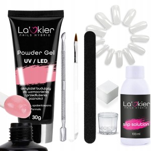 Zestaw akrylożelowy AllePaznokcie Flexy Gel Peony 30g + Slip Solution 100ml + akcesoria