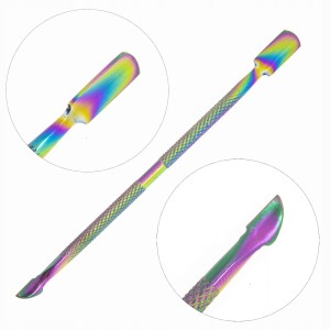 Profesjonalne dłutko kopytko dwustronne do skórek i paznokci kobalt rainbow