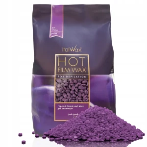 ItalWax Plum Film Wax 100g - wosk twardy w granulkach do depilacji bezpaskowej