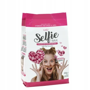 ItalWax Selfie Wax 500g - delikatny wosk twardy w granulkach do depilacji bezpaskowej twarzy z kompleksem olejków