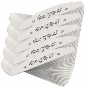 100 x Aba group Pilnik półksiężyc łódka szary zebra fat, gradacja 100/180