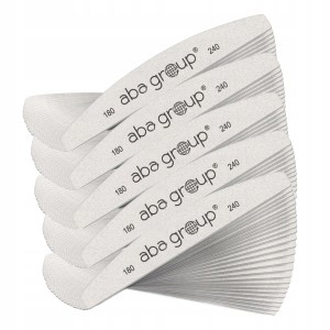 100 x Aba group Pilnik półksiężyc łódka szary zebra fat, gradacja 180/240
