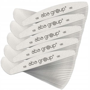 100 x Aba group Pilnik półksiężyc łódka szary zebra slim, gradacja 100/180