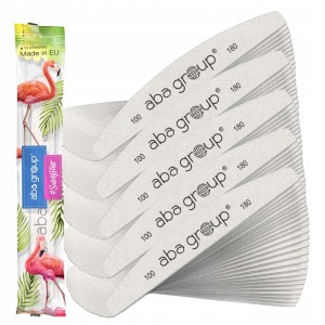 100 x Aba group Pilnik półksiężyc łódka szary zebra slim, gradacja 100/180 Bezpieczny Pakiet