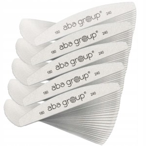 100 x Aba group Pilnik półksiężyc łódka szary zebra slim, gradacja 180/240