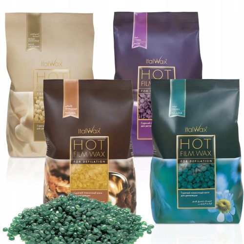 Zestaw Italwax do depilacji bezpaskowej 4 x wosk Hot Film Wax 500g