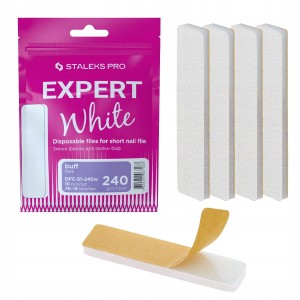 Staleks Pro Expert White DFE-51-240w nakładki jednorazowe białe do polerki gradacja 240 10 sztuk