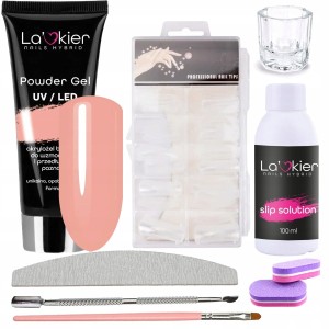 Zestawy budujące z akrylożelem La'kier Powder Gel Musk 30ml + akcesoria
