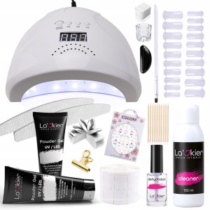 La’kier Zestaw do akrylożeli 2x Powder Gel 30ml + lampa + akcesoria
