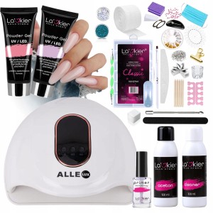 La’kier zestaw do akrylożelu Powder 2 x Gel 30 ml + formy Classic + preparaty + akcesoria