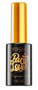 Yoshi Pure Love Top transparentny Top z czerwonymi serduszkami do lakierów hybrydowych 10ml