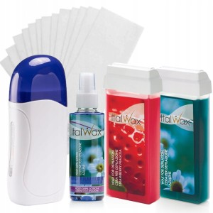 Zestaw depilacji woskiem w rolce ItalWax 2 x wosk w rolce + podgrzewacz + paski